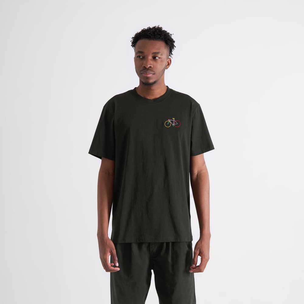 T-shirt Stockholm Small Paper Cut Bike Black