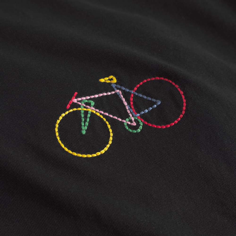 T-shirt Stockholm Small Paper Cut Bike Black
