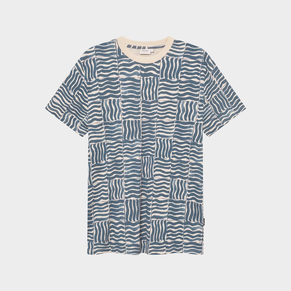 T-shirt Stockholm Wave Tiles Blue