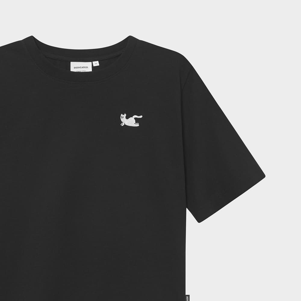 T-shirt Vadstena Cat Cobra Pose Black