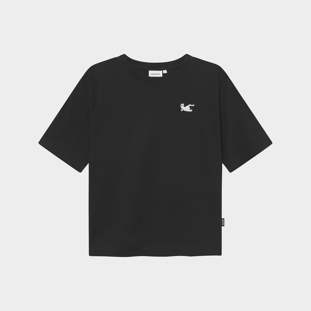 T-shirt Vadstena Cat Cobra Pose Black