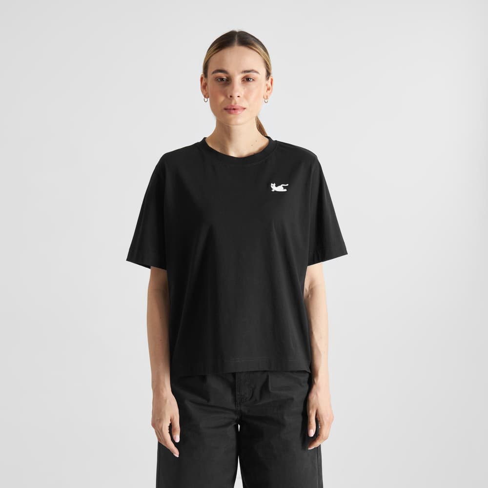 T-shirt Vadstena Cat Cobra Pose Black