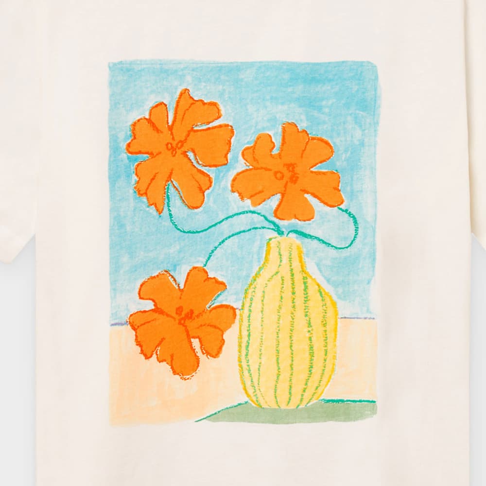 T-shirt Vadstena Flower Vase Off-White