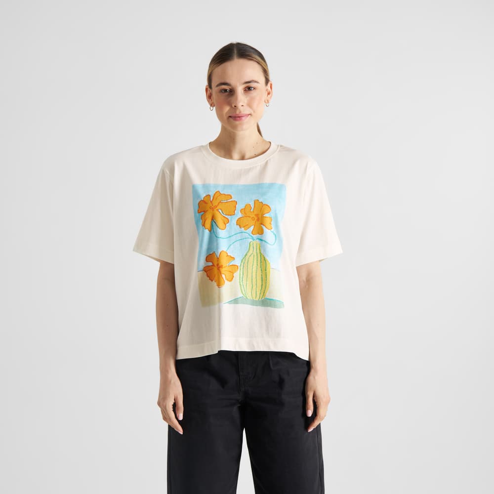 T-shirt Vadstena Flower Vase Off-White