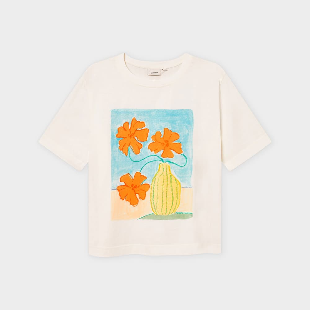 T-shirt Vadstena Flower Vase Off-White