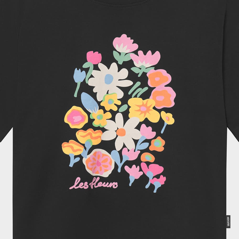 T-shirt Vadstena Les Fleurs Black