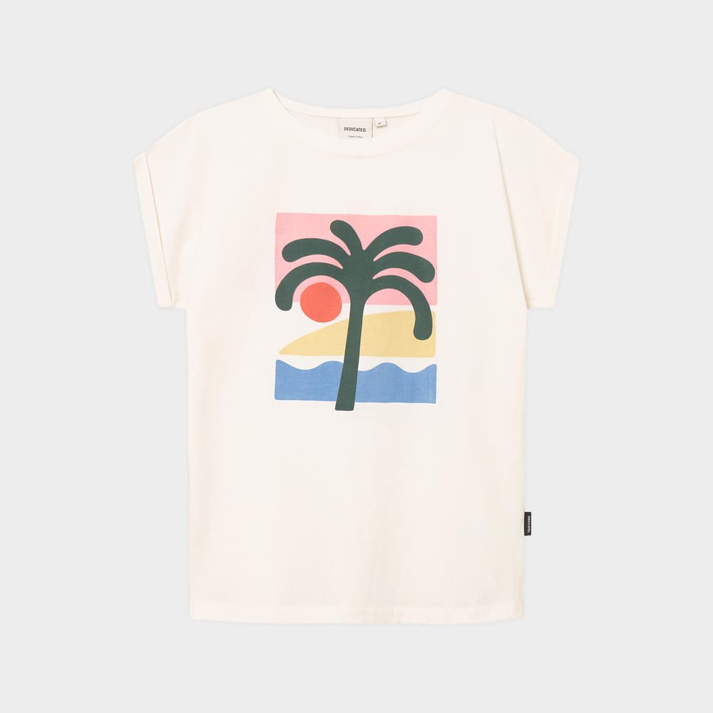 T-shirt Visby Beach Palm Off-White