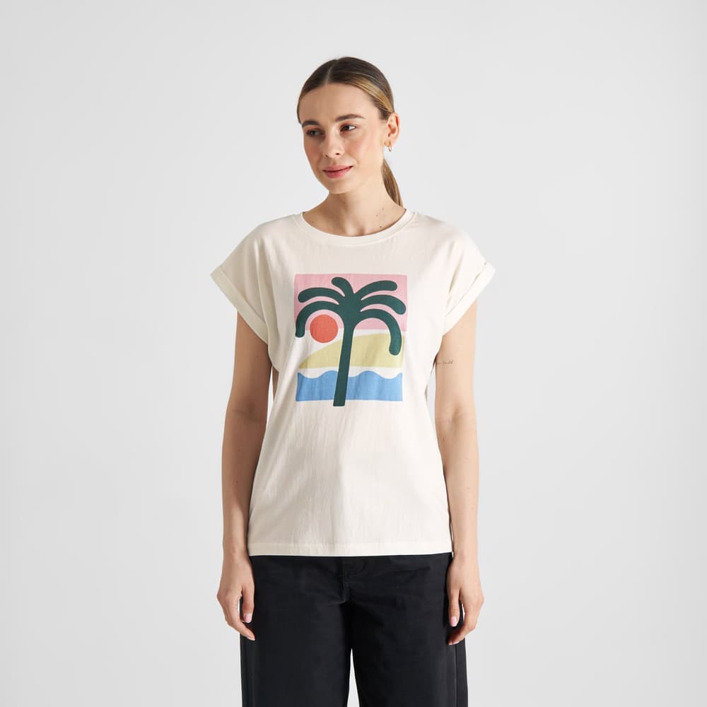 T-shirt Visby Beach Palm Off-White