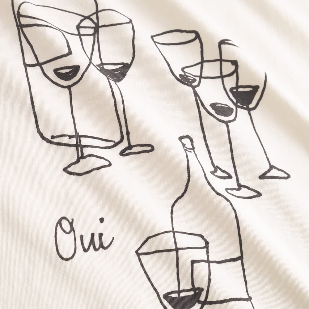 T-shirt Visby Oui Wine Off-White