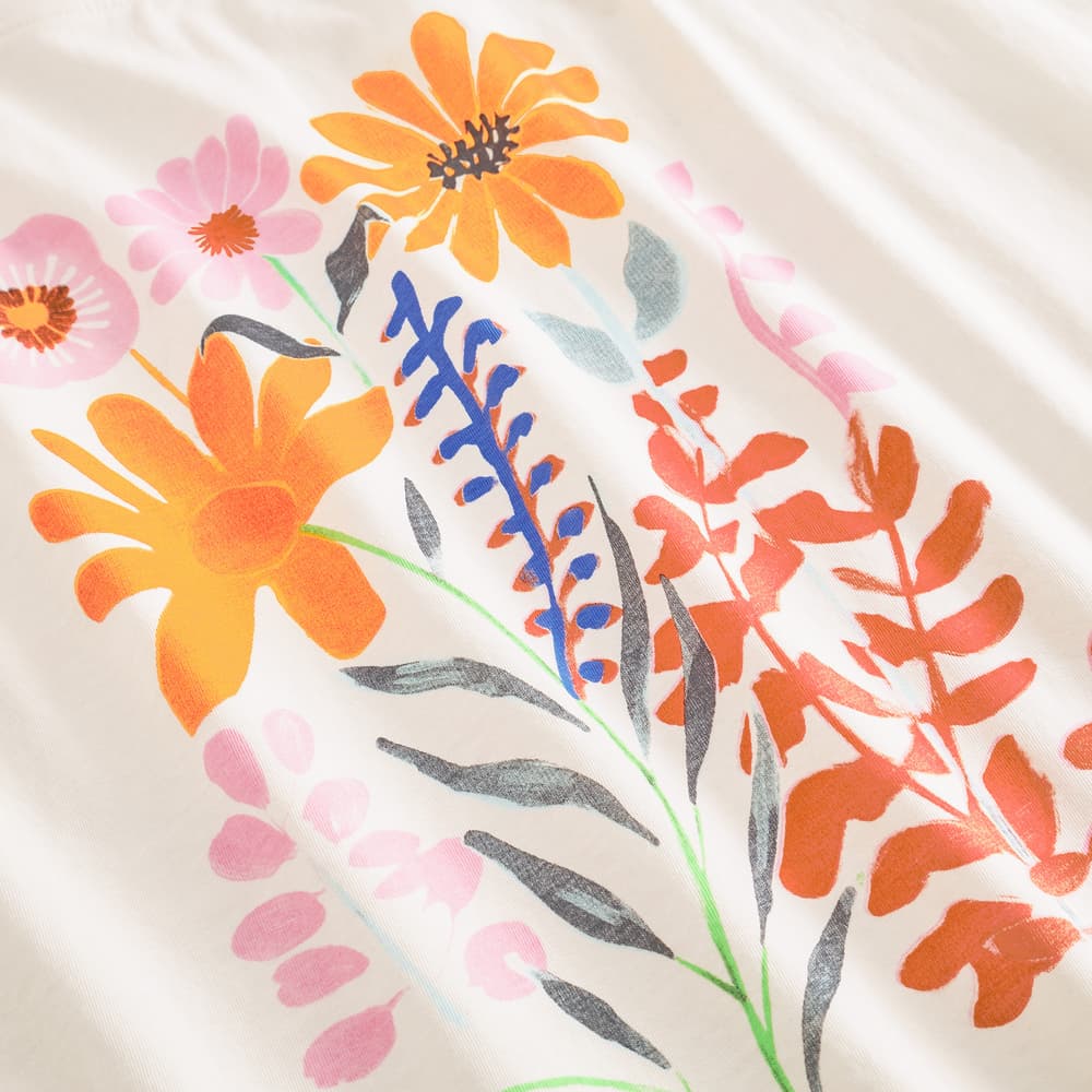 T-shirt Visby Summer Flowers Off-White