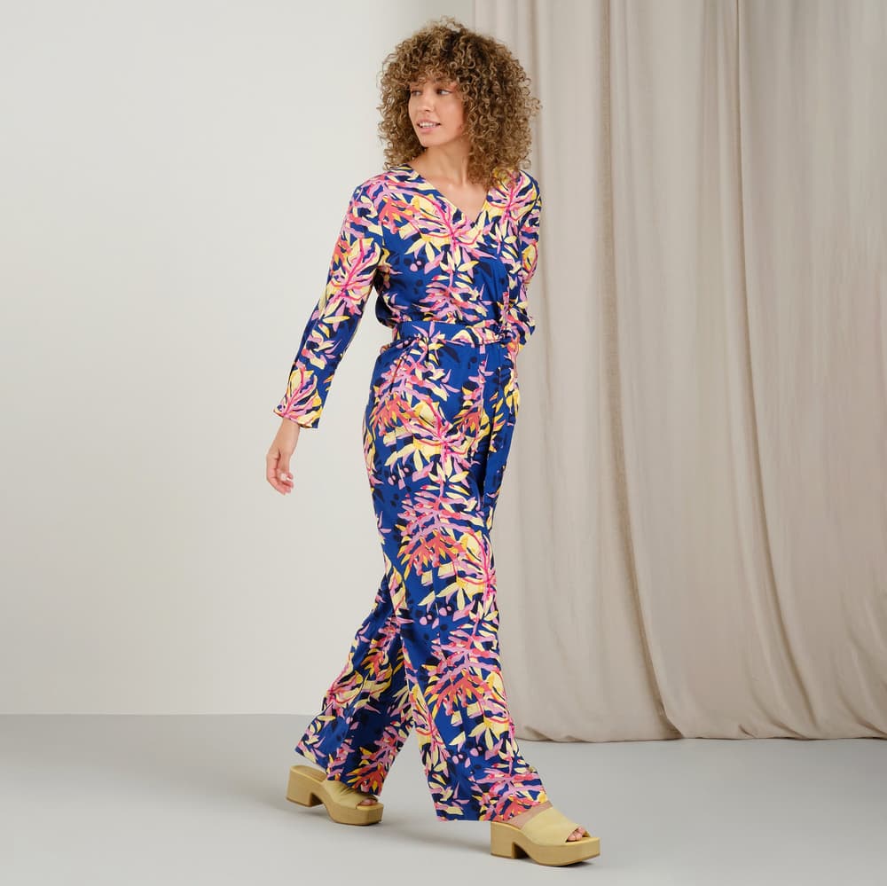 Wrap Jumpsuit Farsta Tropical Collage Multi Color