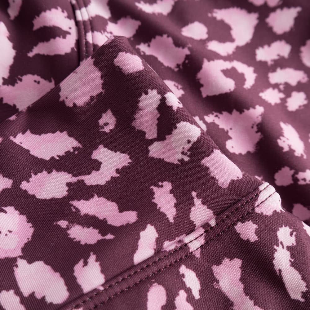 Bikini Pants Slite Leopard Burgundy