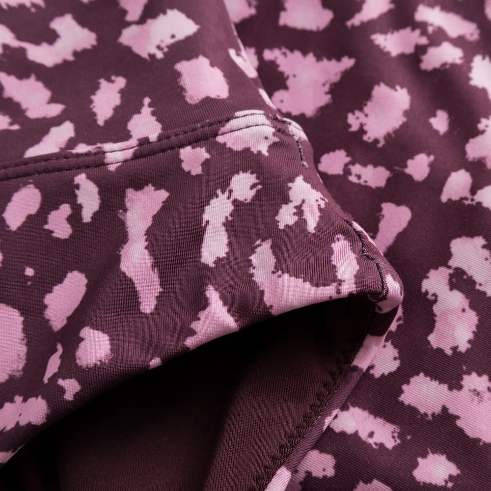 Bikini Pants Slite Leopard Burgundy