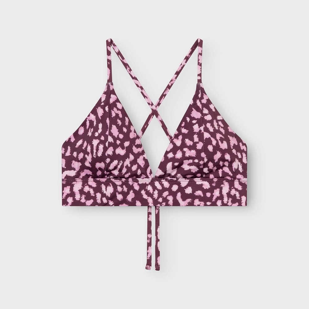 Bikini Top Alva Leopard Burgundy