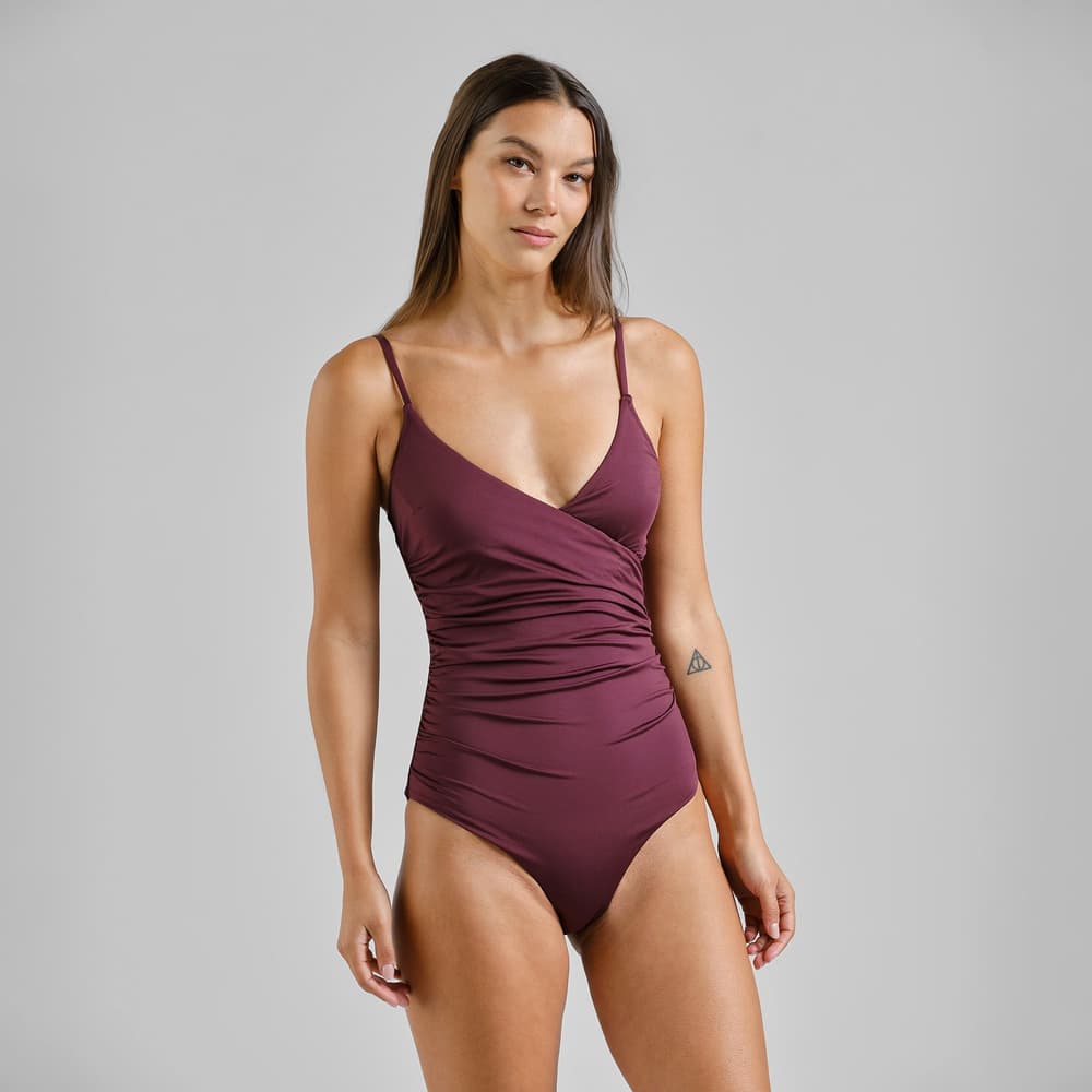 Wrap Swimsuit Klinte Burgundy