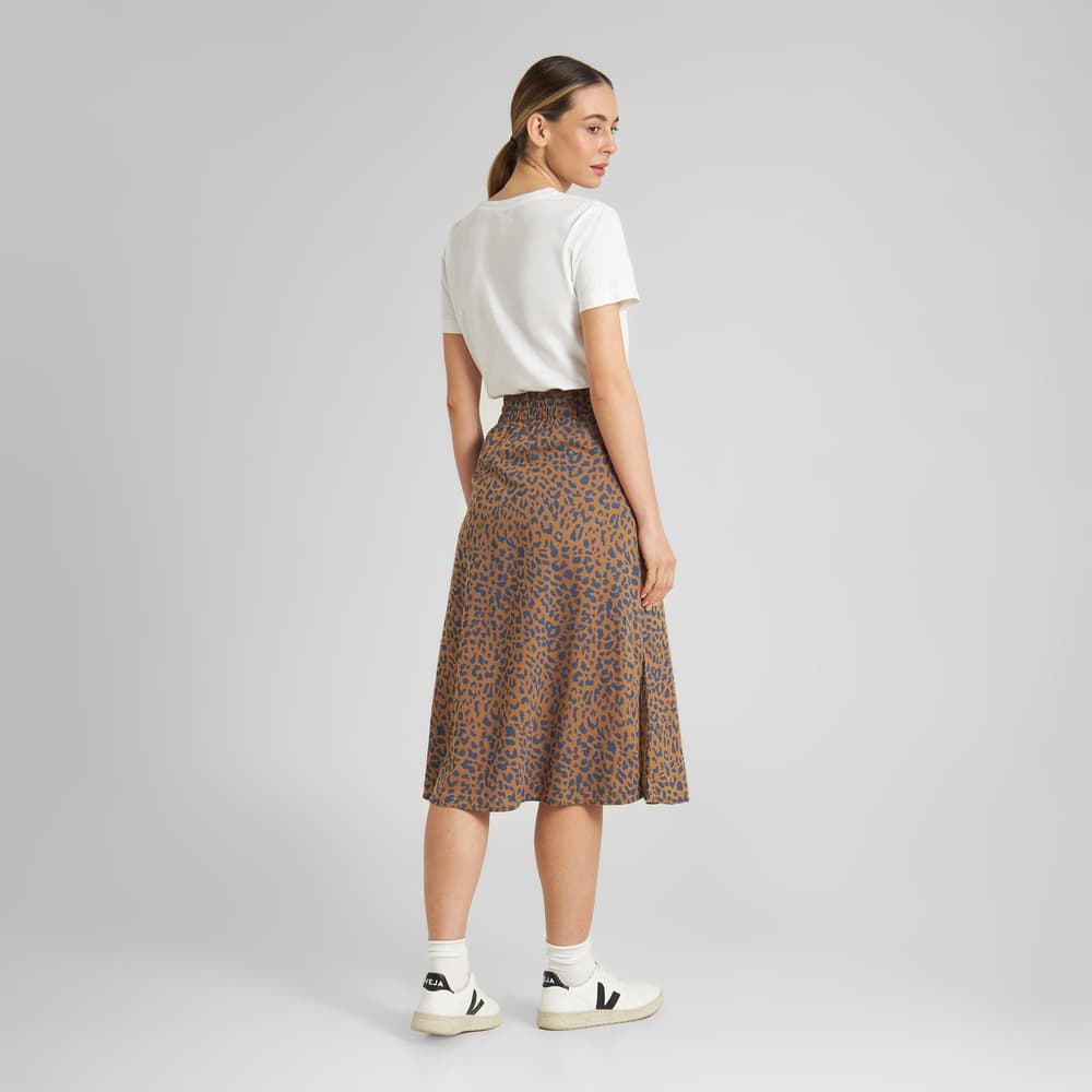 Skirt Klippan Painted Leopard Light Brown
