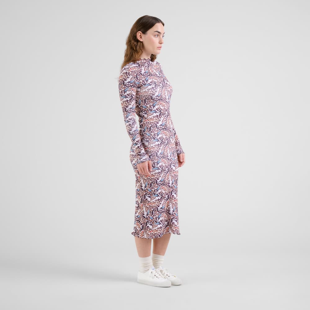 Rib Dress Lofta Butterfly Wings Multi Color