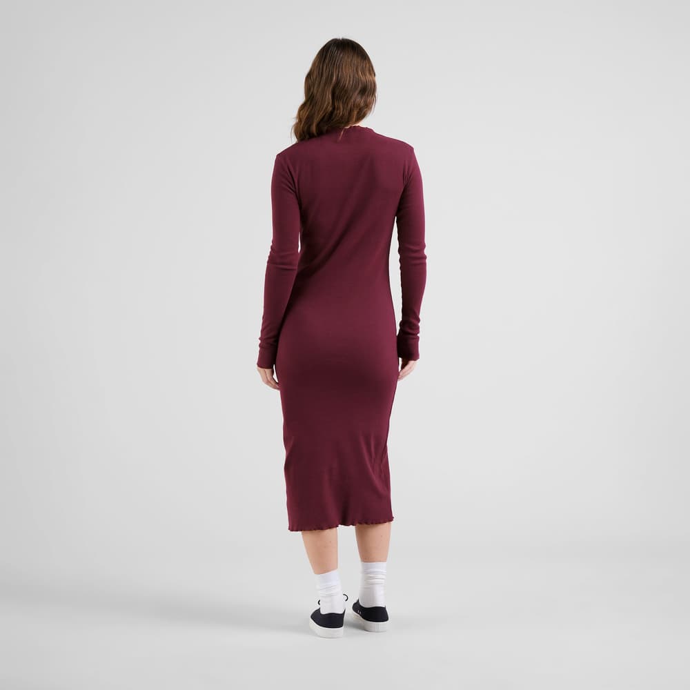 Rib Dress Lofta Fig Red