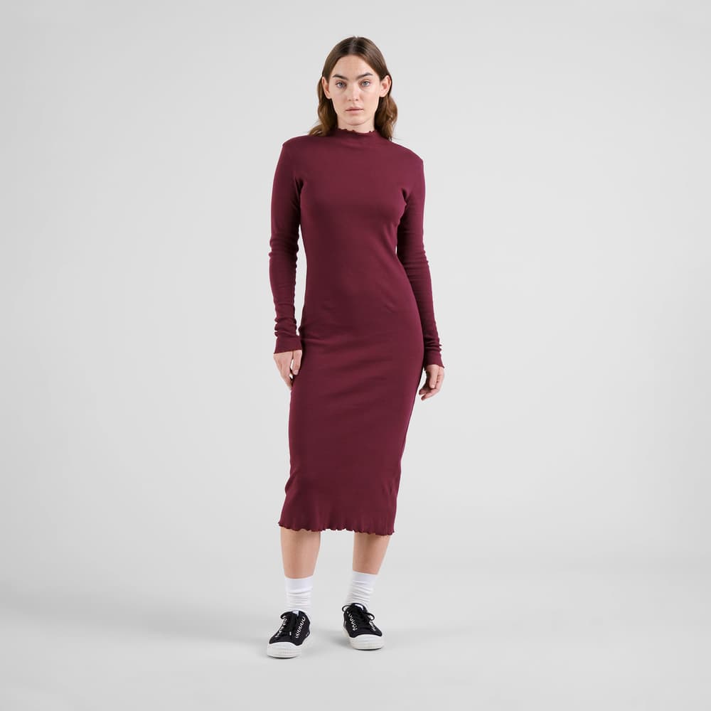 Rib Dress Lofta Fig Red
