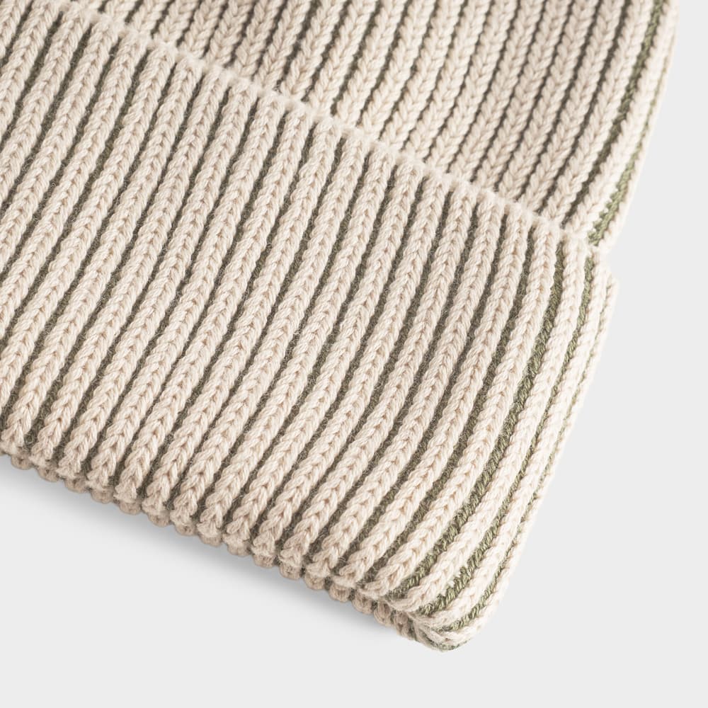 Beanie Narvik Brioche Oat White/Leaf Green