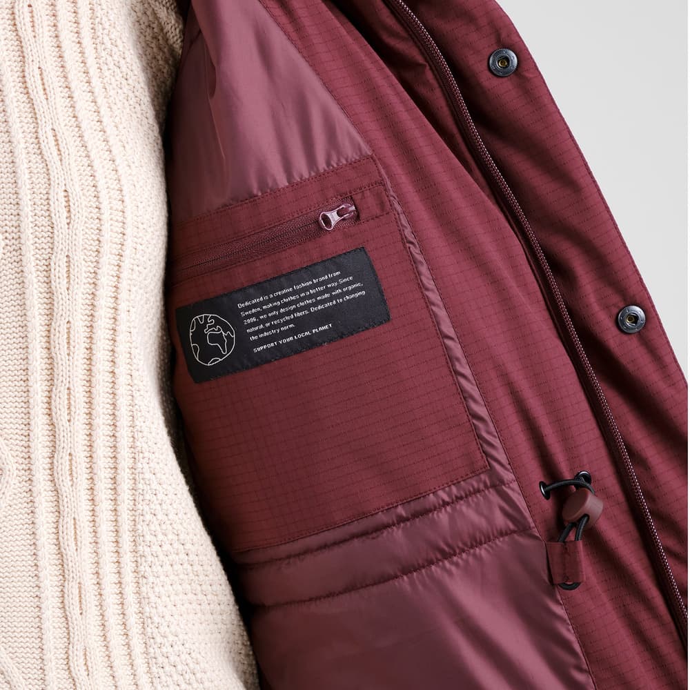 Long Puffer Jacket Karmas Fig Red