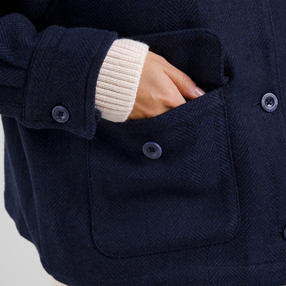 Wool Jacket Nabben Herringbone Navy