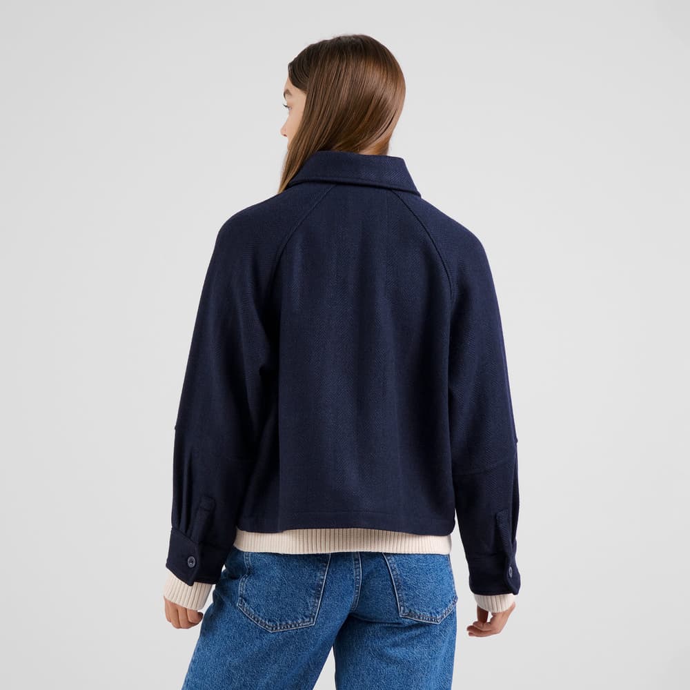 Wool Jacket Nabben Herringbone Navy