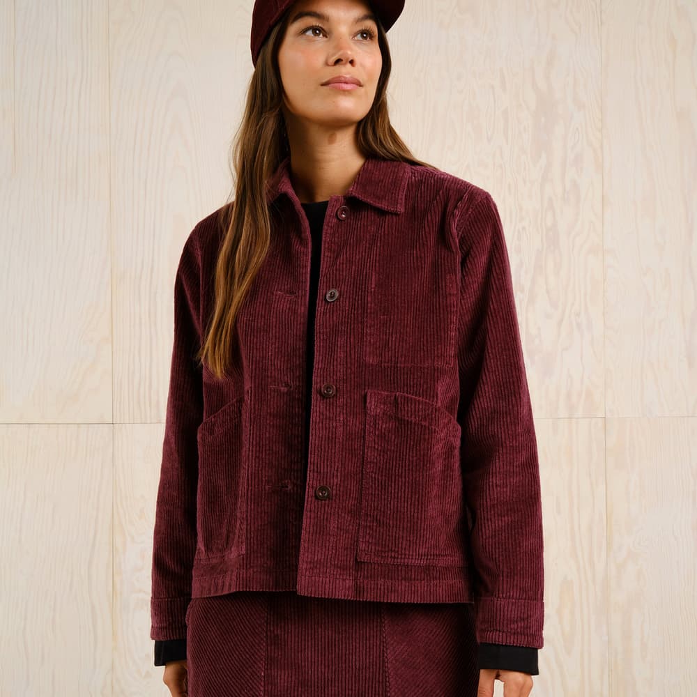 Jacket Stiby Corduroy Fig Red