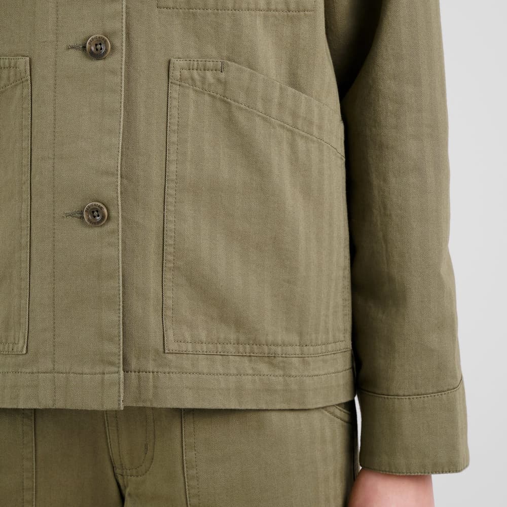 Jacket Stiby Herringbone Leaf Green