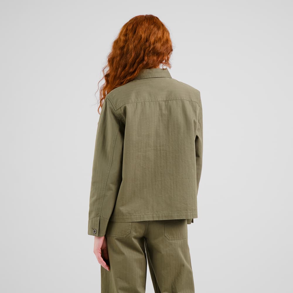 Jacket Stiby Herringbone Leaf Green