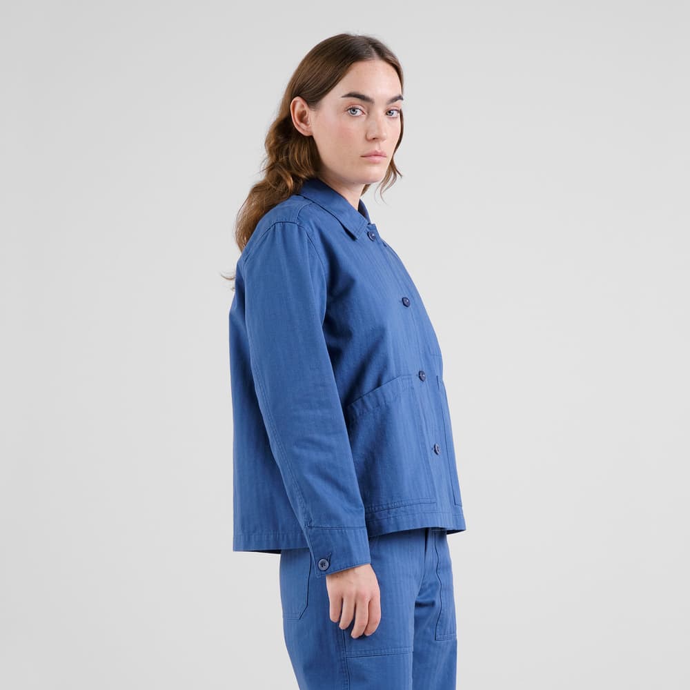 Jacket Stiby Herringbone True Blue