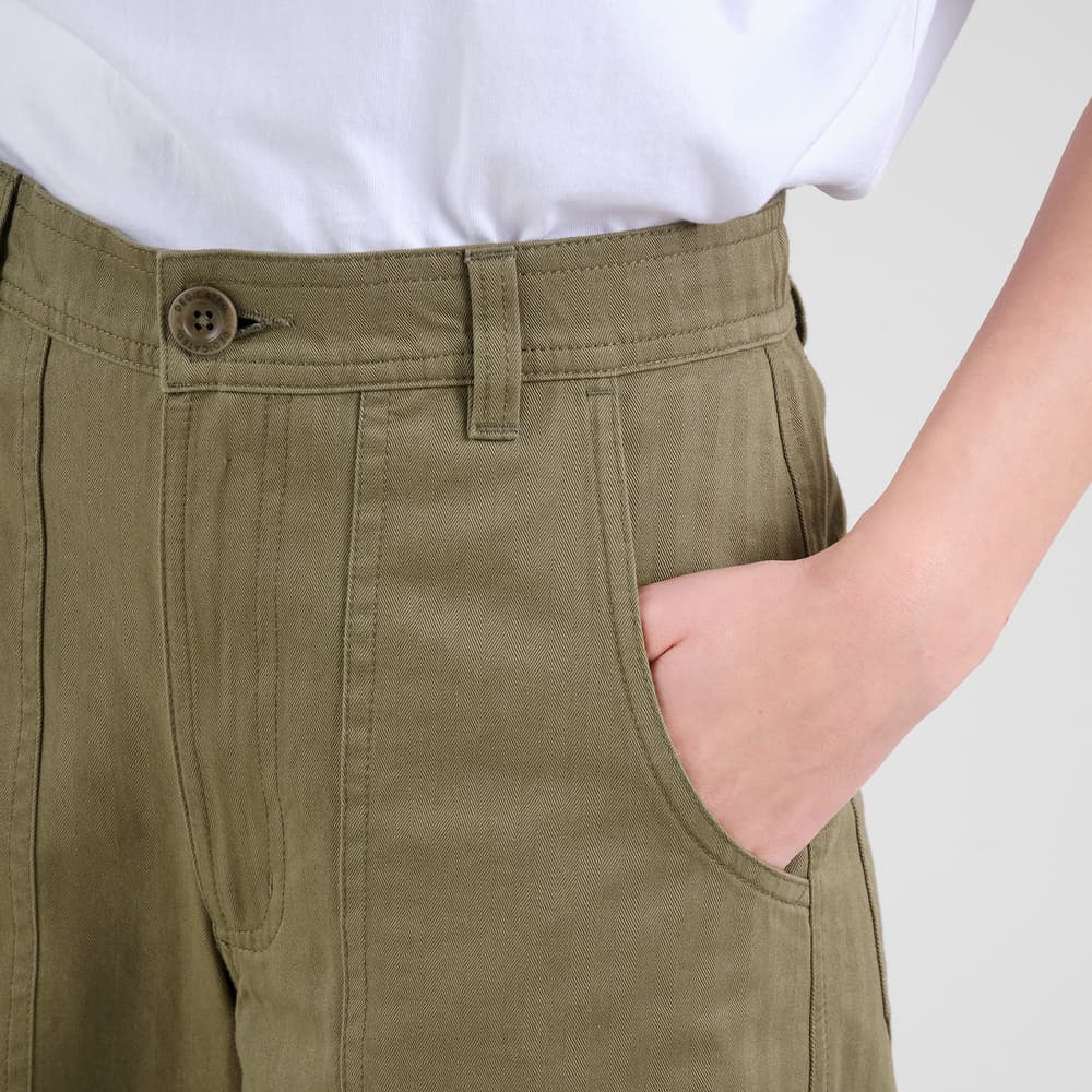 Workwear Pants Vara Herringbone Leaf Green