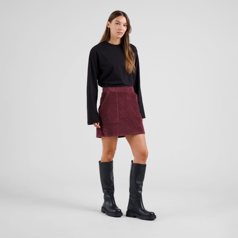 Skirt Majorna Corduroy Fig Red