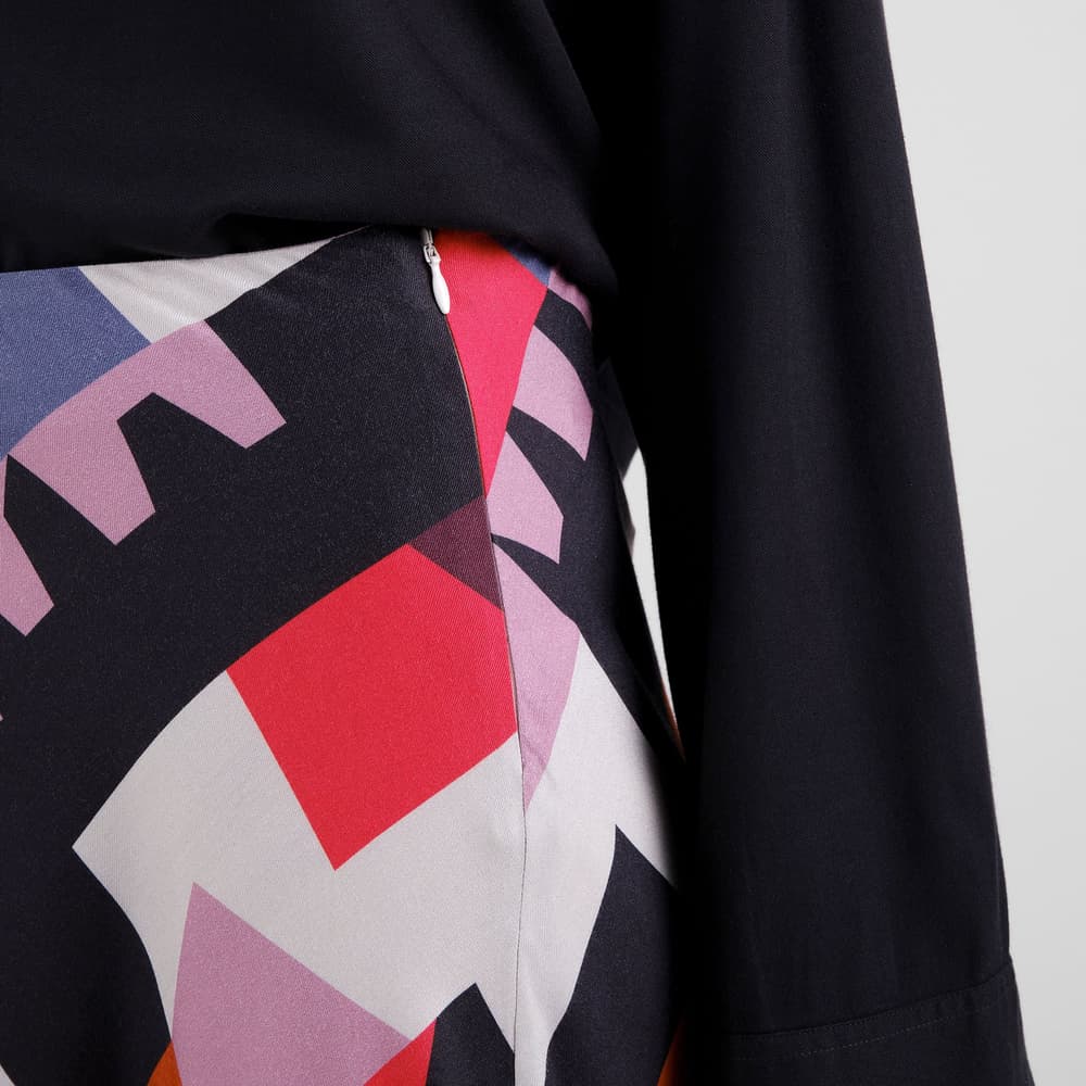 Skirt Mellby Heavy Abstract Chaos Multi Color