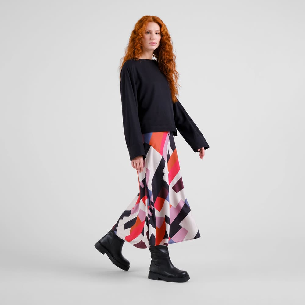 Skirt Mellby Heavy Abstract Chaos Multi Color