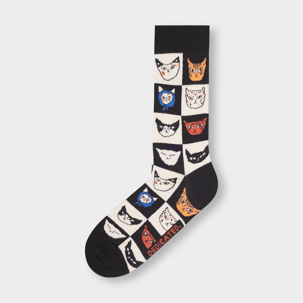 Socks Sigtuna Cat Bingo Black