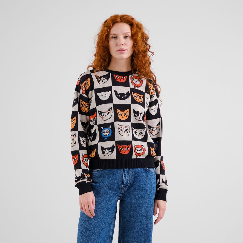 Sweater Arendal Cat Bingo Black