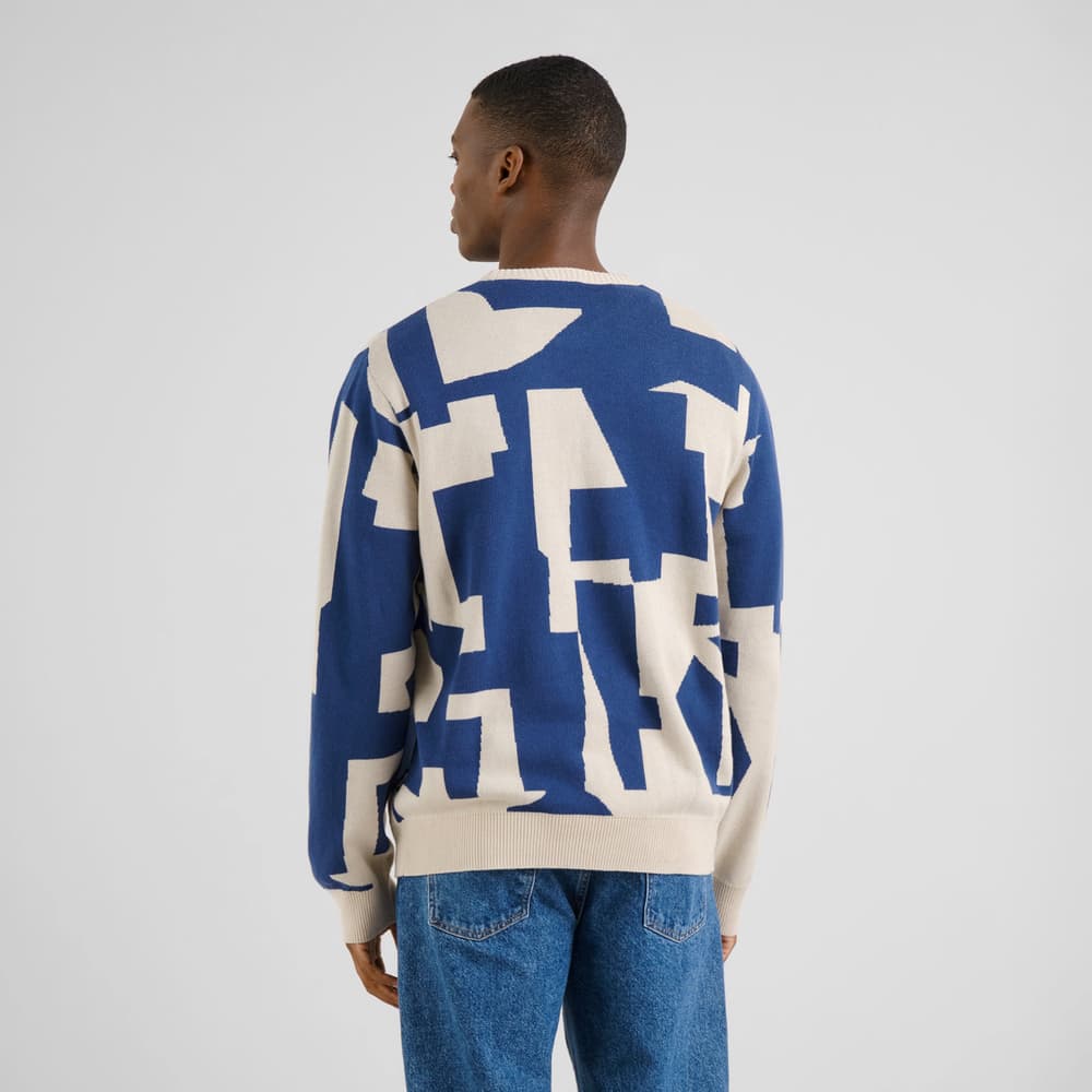 Sweater Mora Abstract Chaos Oat White