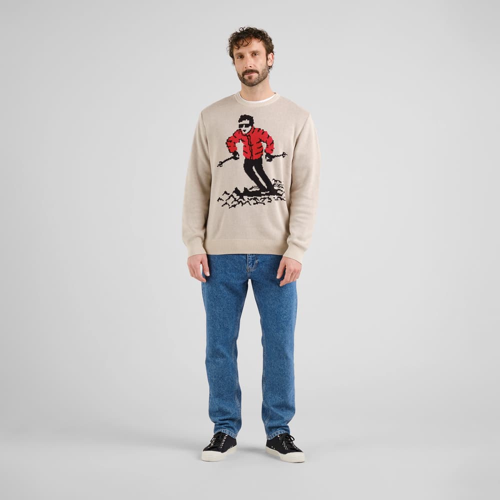 Sweater Mora Fallen Skier Oat White
