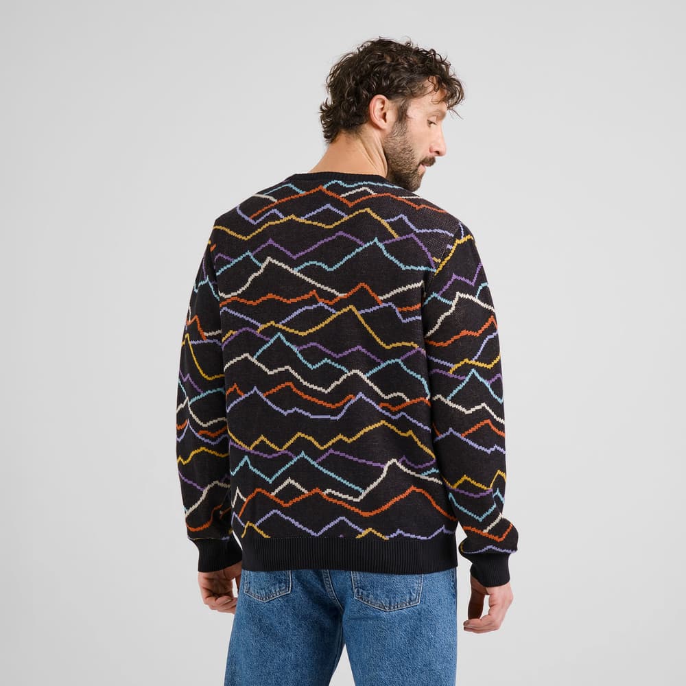 Sweater Mora Line Mountain AOP Black
