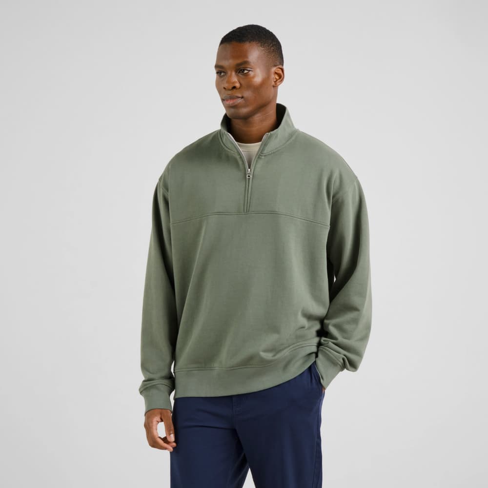 Half Zip Sweatshirt Sandvalla Forest Green
