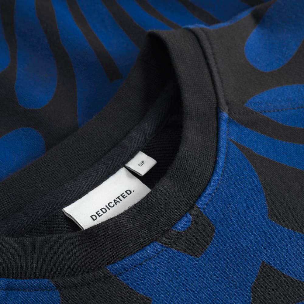 Sweatshirt Ystad Big Flowers Blue