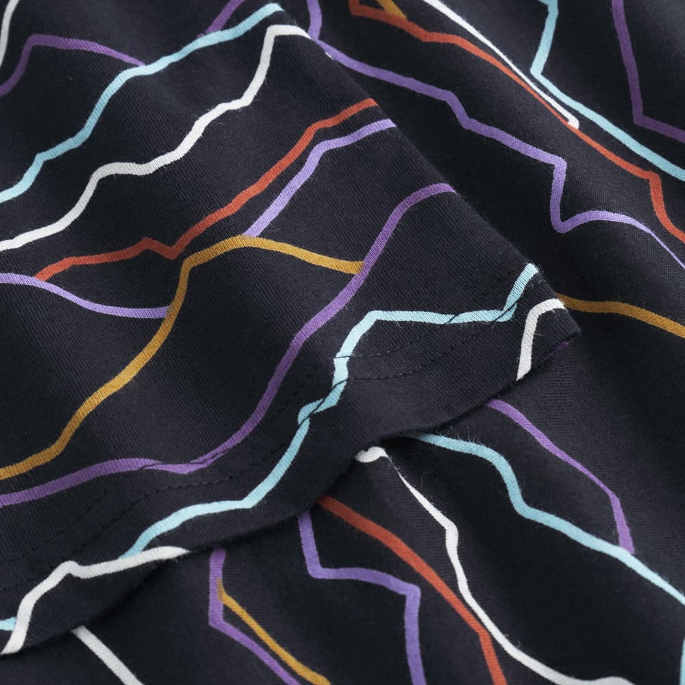 T-shirt Stockholm Line Mountains AOP Black