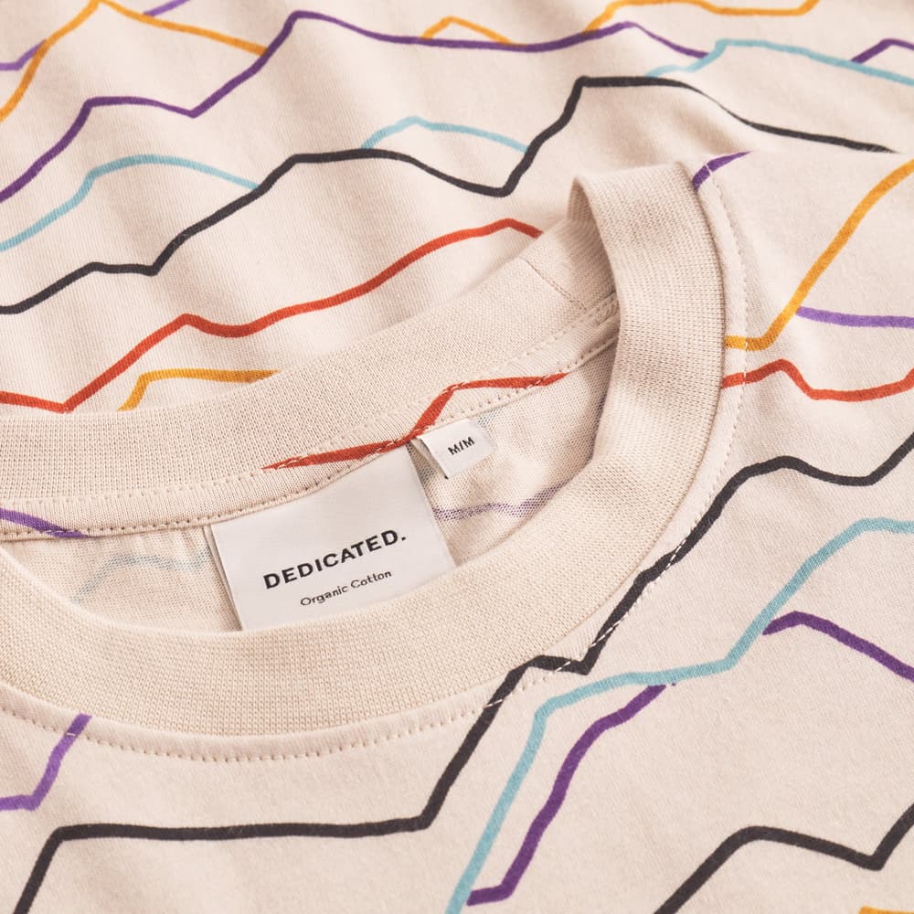 T-shirt Stockholm Line Mountains AOP Off-White