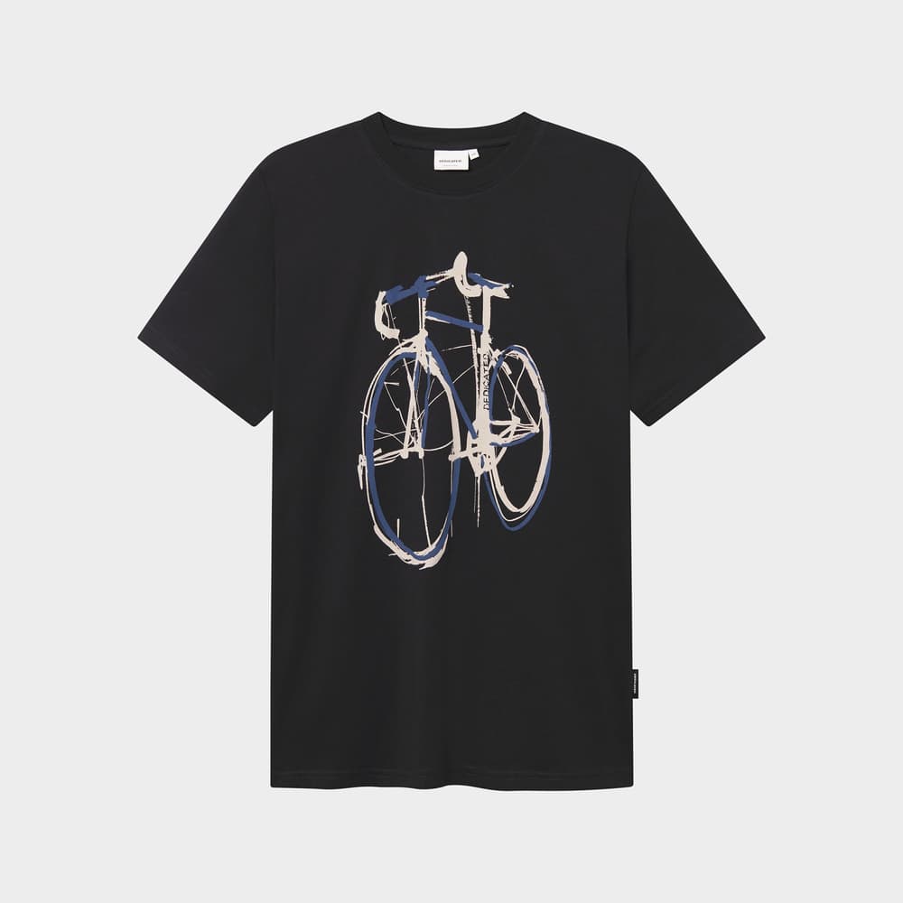 T-shirt Stockholm Blue Strokes Bike Black