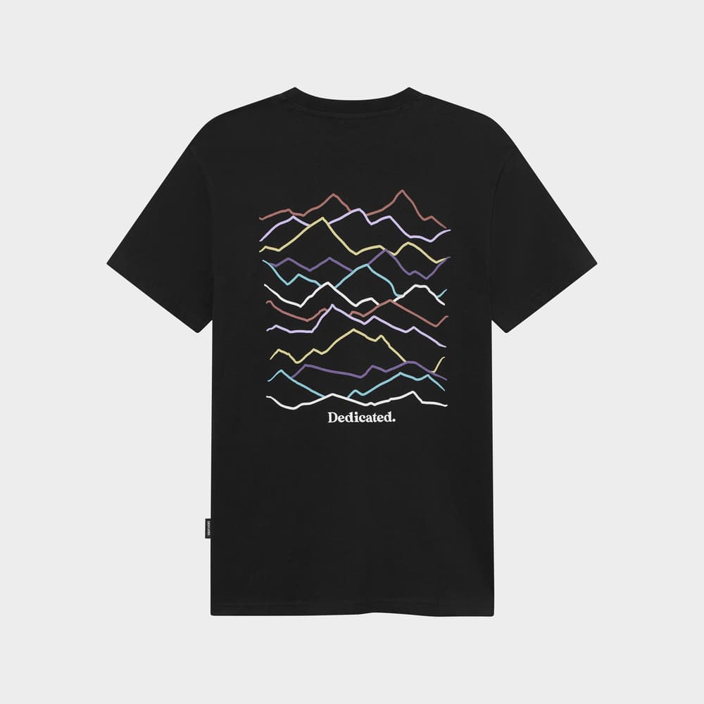 T-shirt Stockholm Line Mountains Logo Black