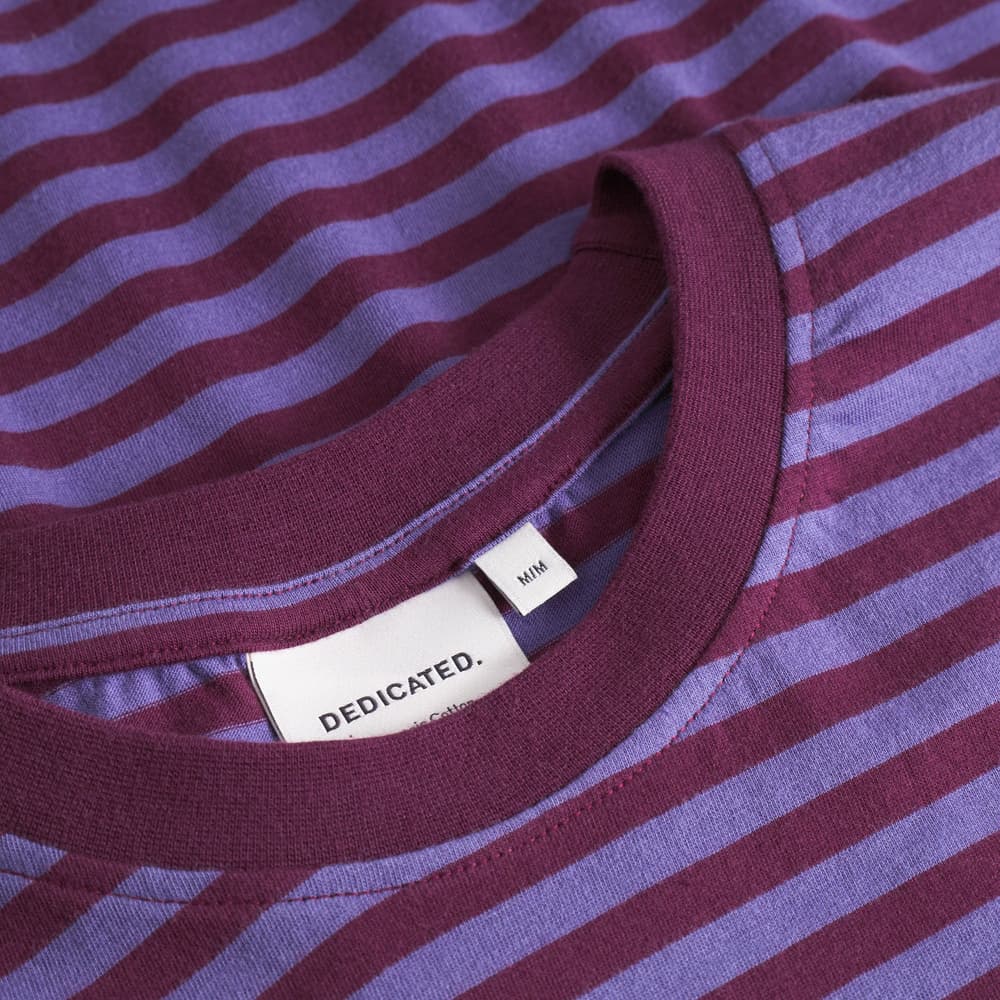 T-shirt Stockholm Stripes Fig Red