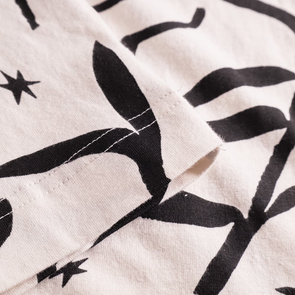 T-shirt Vadstena Papercut Horses Oat White