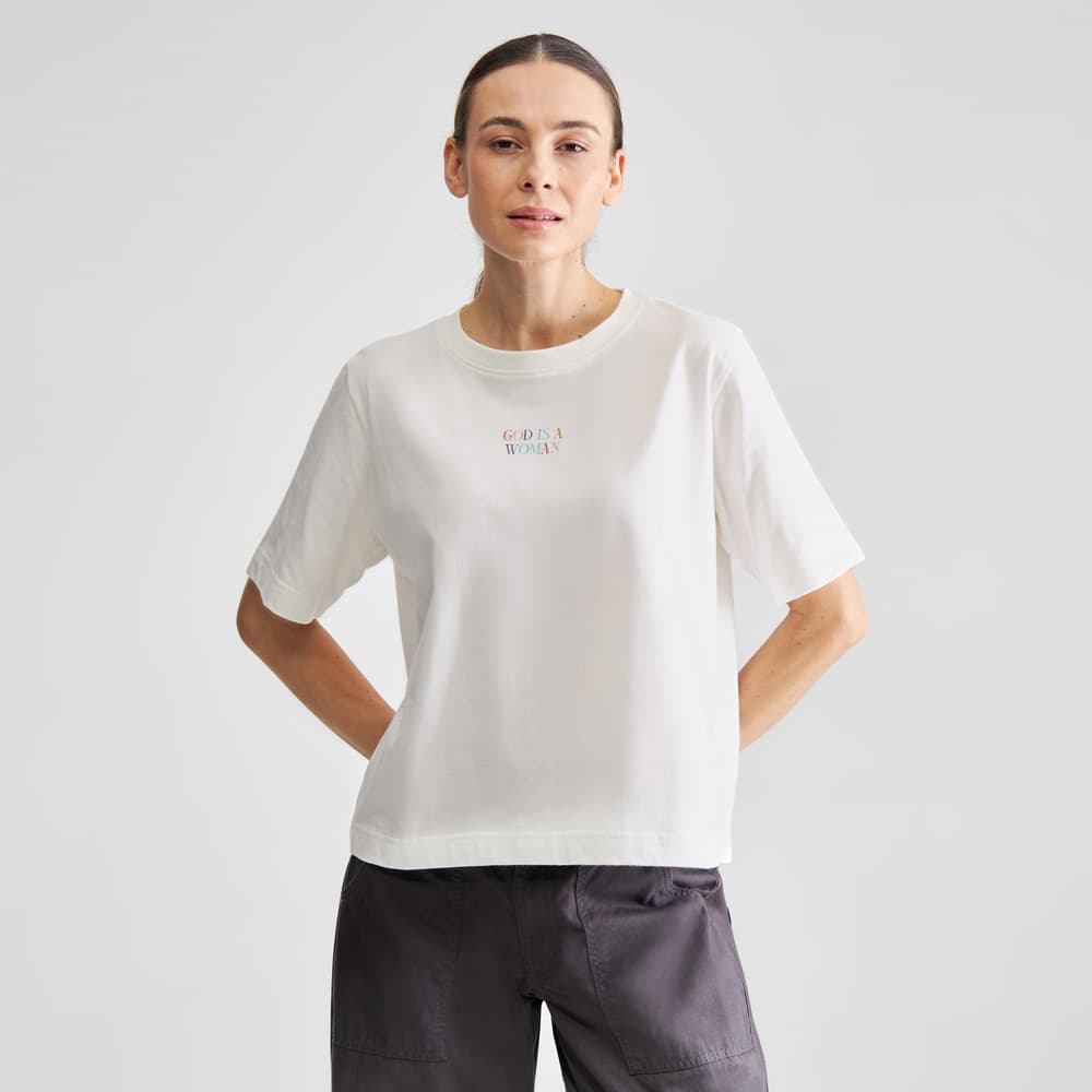 T-shirt Vadstena God is a Woman Off-White