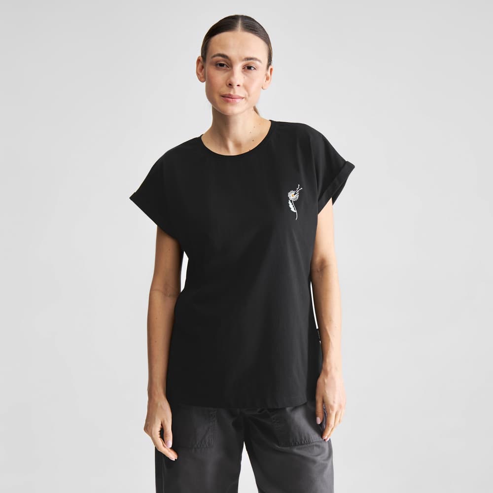 T-shirt Visby Dandelion EMB Black